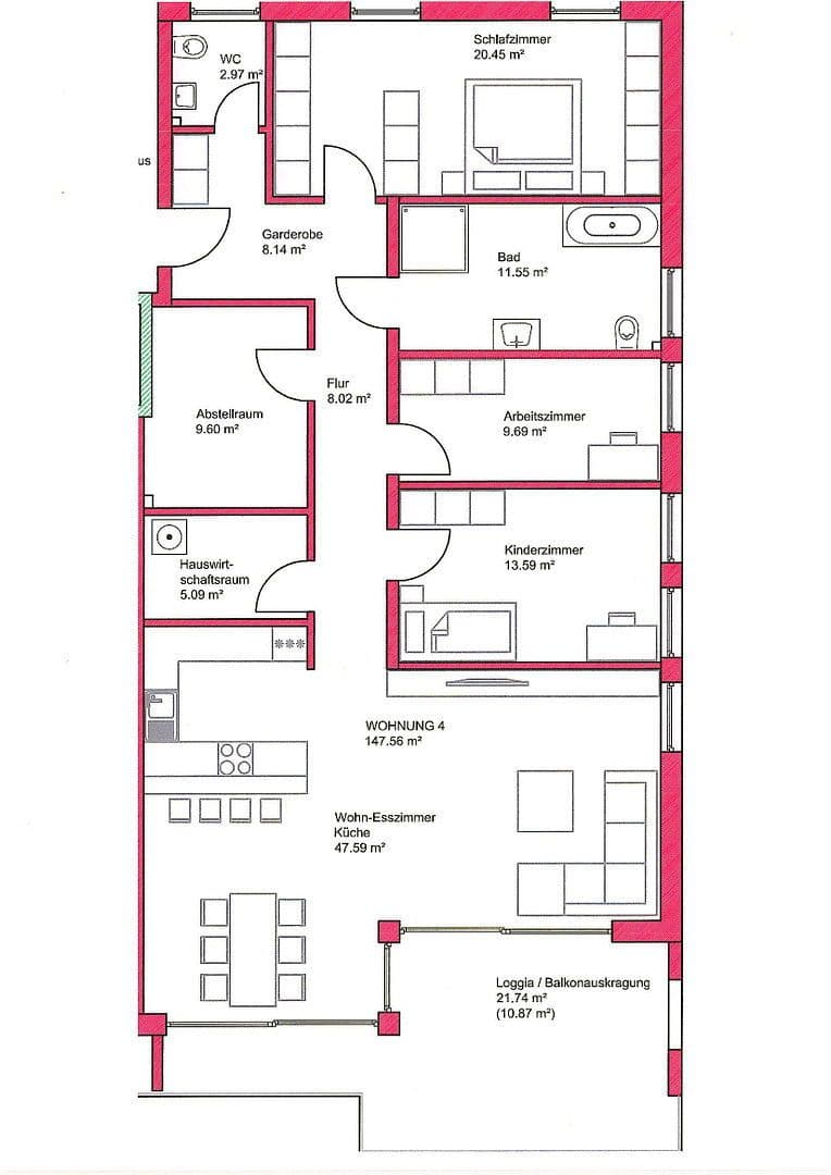 Prodej bytu 4+kk 147 m², Aschaffenburg, Bavorsko Prodej bytu 4+kk 147 m², Aschaffenburg, Bavorsko