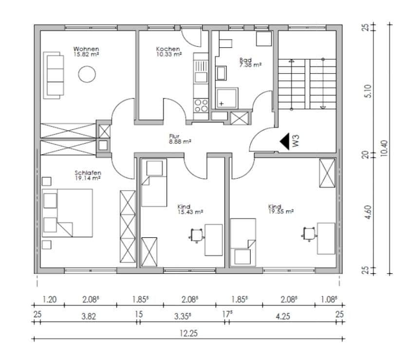 Pronájem bytu 4+1 98 m², Kaiser-Friedrich-Str. 28, Pforzheim, Bádensko-Württembersko Pronájem bytu 4+1 98 m², Kaiser-Friedrich-Str. 28, Pforzheim, Bádensko-Württembersko