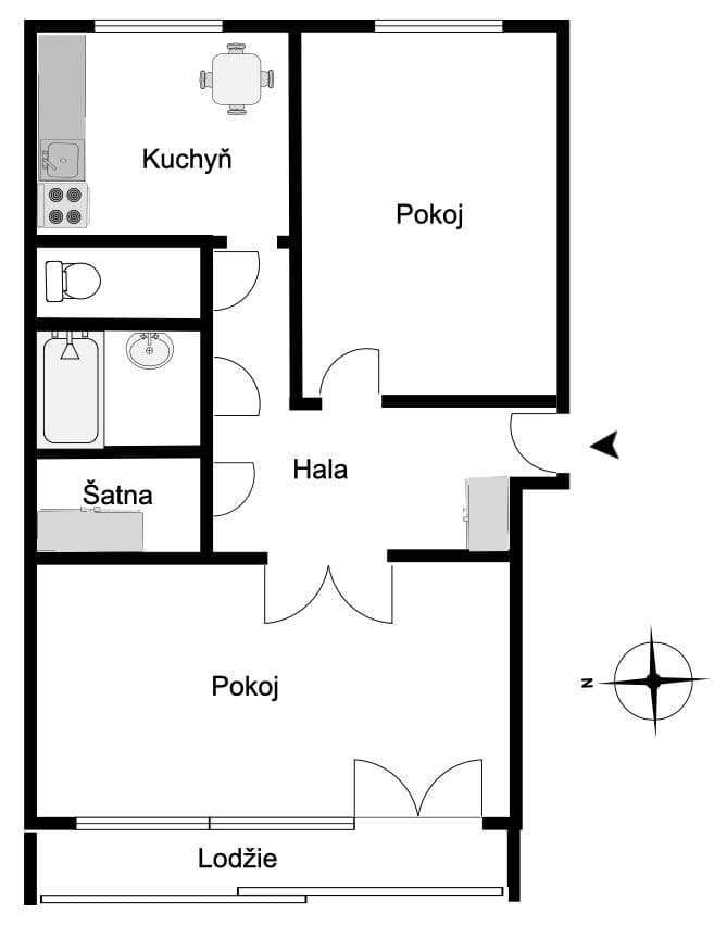 Pronájem bytu 2+1 70 m², K Ládví, Praha, Praha Pronájem bytu 2+1 70 m², K Ládví, Praha, Praha