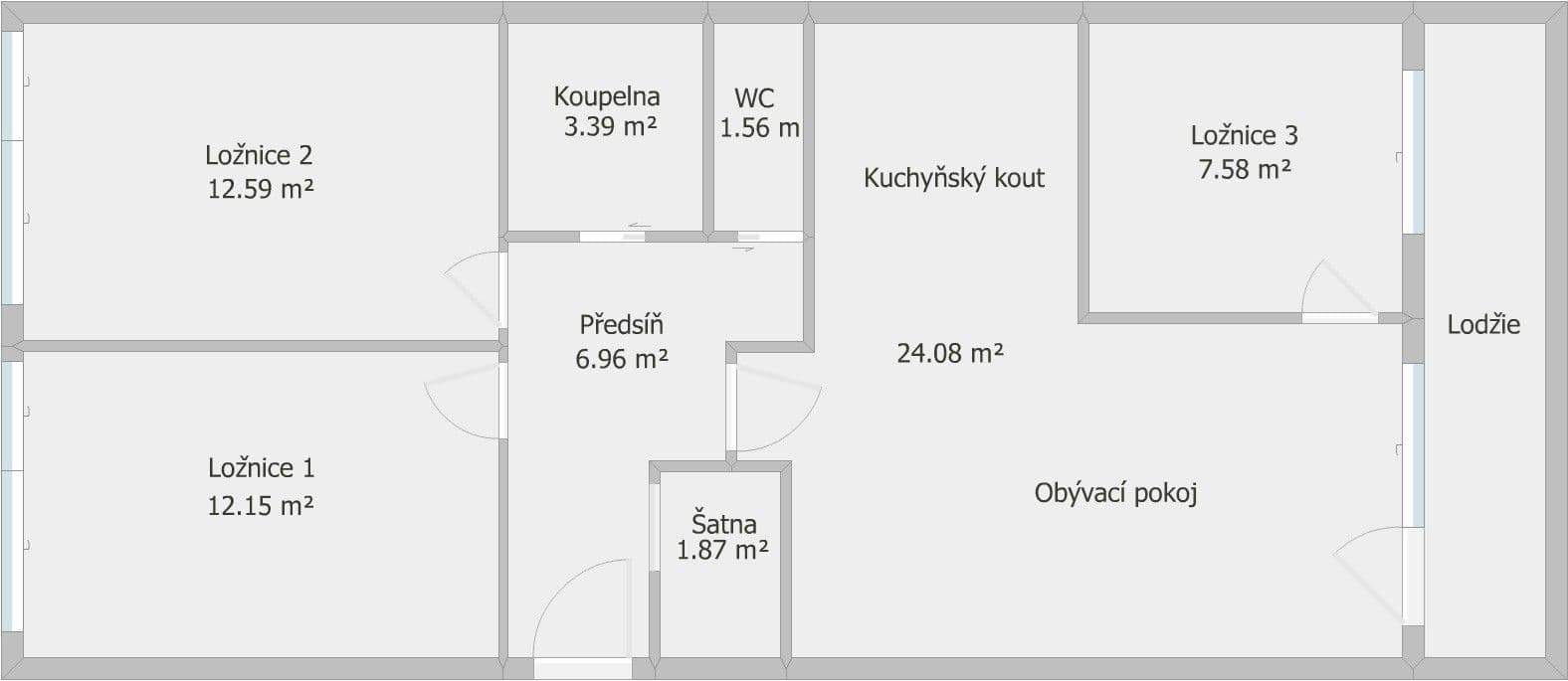 Pronájem bytu 4+kk 77 m², Heranova, Praha, Praha Pronájem bytu 4+kk 77 m², Heranova, Praha, Praha