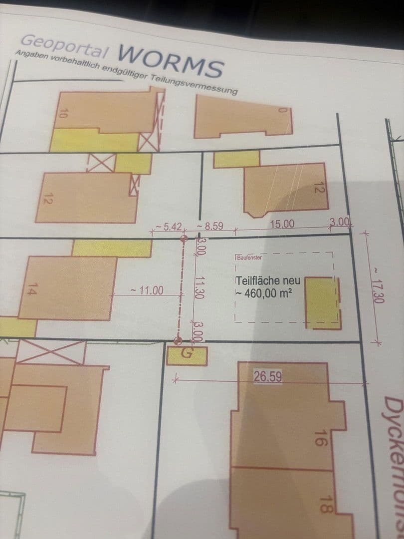 Prodej pozemku 460 m², Worms, Porýní-Falc Prodej pozemku 460 m², Worms, Porýní-Falc