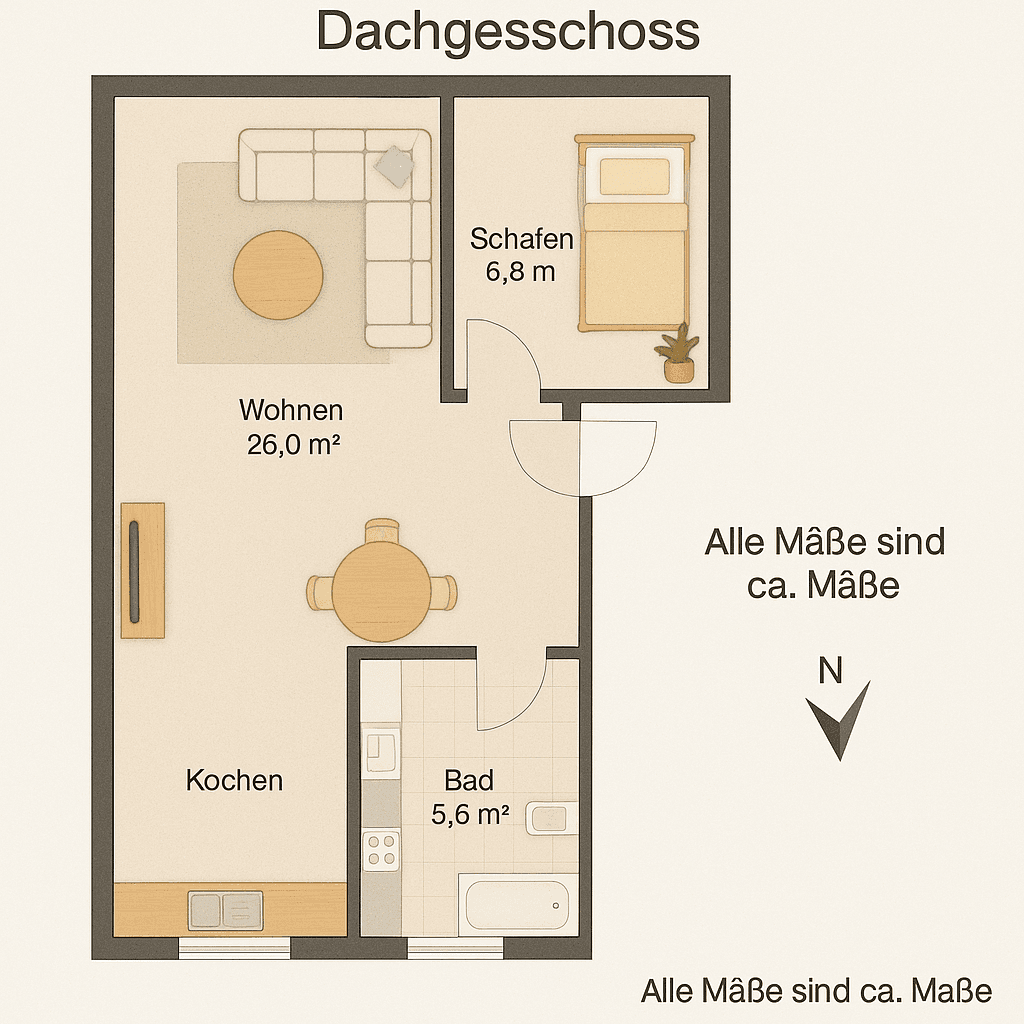 Pronájem bytu 2+1 35 m², An der Kleinbahn 24, Nossen, Sasko Pronájem bytu 2+1 35 m², An der Kleinbahn 24, Nossen, Sasko