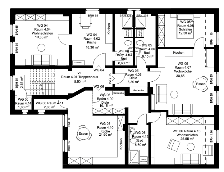 Pronájem bytu 2+1 58 m², Hülsstr. 11, Marl, Severní Porýní-Vestfálsko Pronájem bytu 2+1 58 m², Hülsstr. 11, Marl, Severní Porýní-Vestfálsko