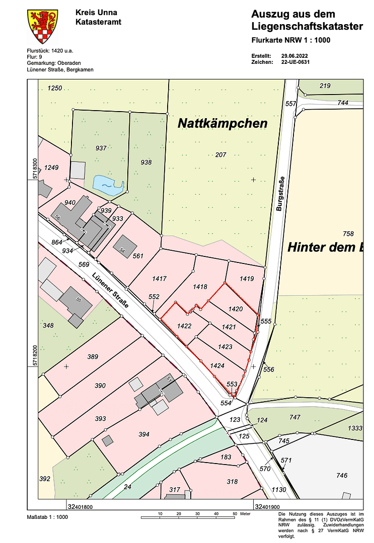 Prodej pozemku 985 m², Lünenerstr. 50, Bergkamen, Severní Porýní-Vestfálsko Prodej pozemku 985 m², Lünenerstr. 50, Bergkamen, Severní Porýní-Vestfálsko