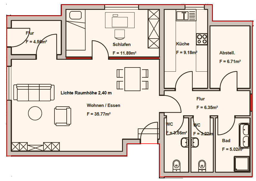 Pronájem bytu 2+kk 81 m², Möckmühl, Bádensko-Württembersko Pronájem bytu 2+kk 81 m², Möckmühl, Bádensko-Württembersko