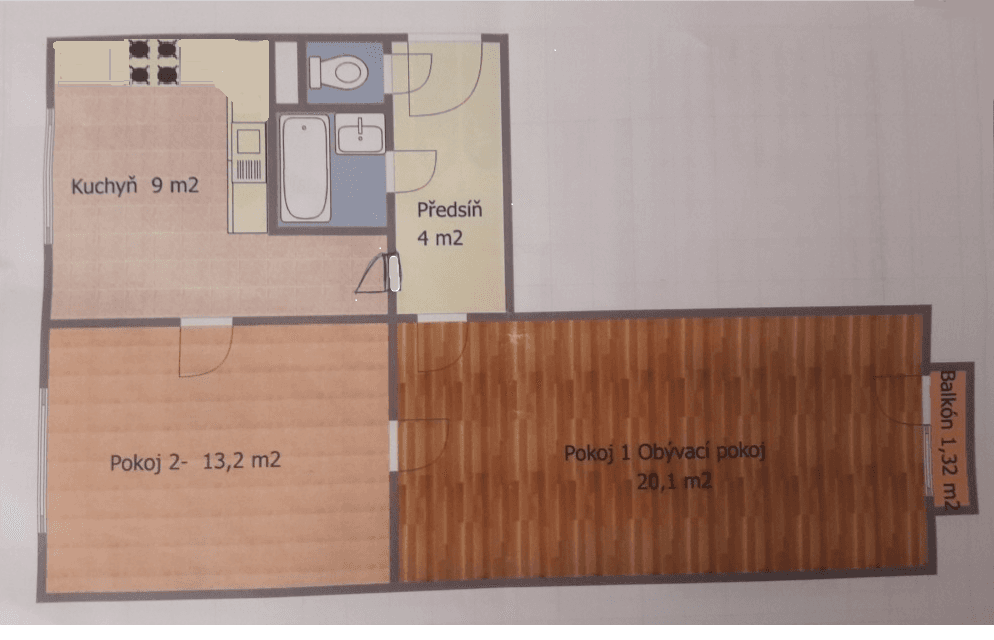 Pronájem bytu 2+1 50 m², Klecany, Středočeský kraj Pronájem bytu 2+1 50 m², Klecany, Středočeský kraj