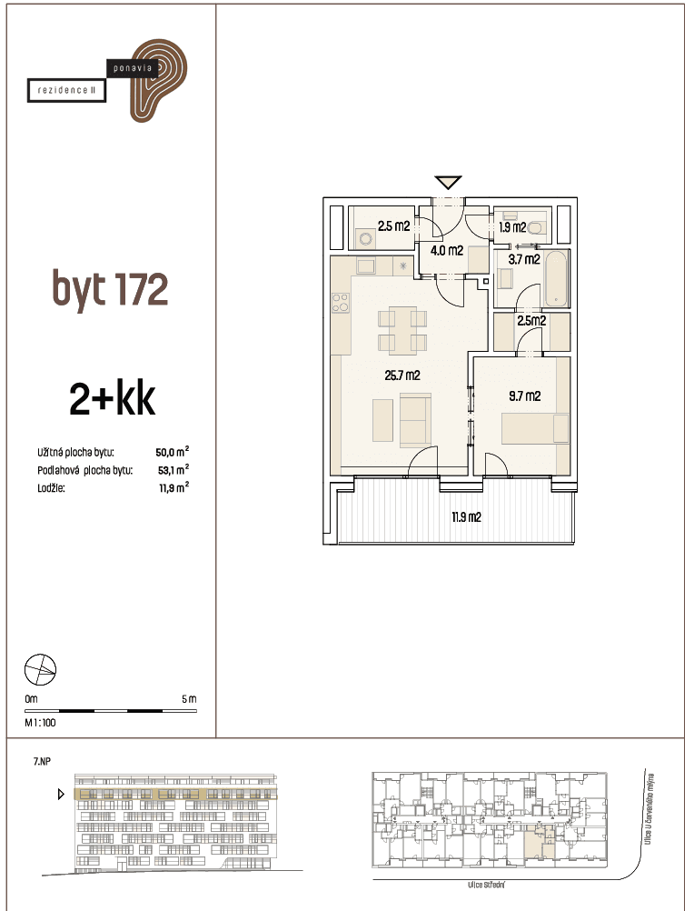 Pronájem bytu 2+kk 65 m², U Červeného mlýna, Brno, Jihomoravský kraj Pronájem bytu 2+kk 65 m², U Červeného mlýna, Brno, Jihomoravský kraj