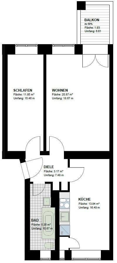 Prodej bytu 2+1 58 m², Berlin, Berlín Prodej bytu 2+1 58 m², Berlin, Berlín