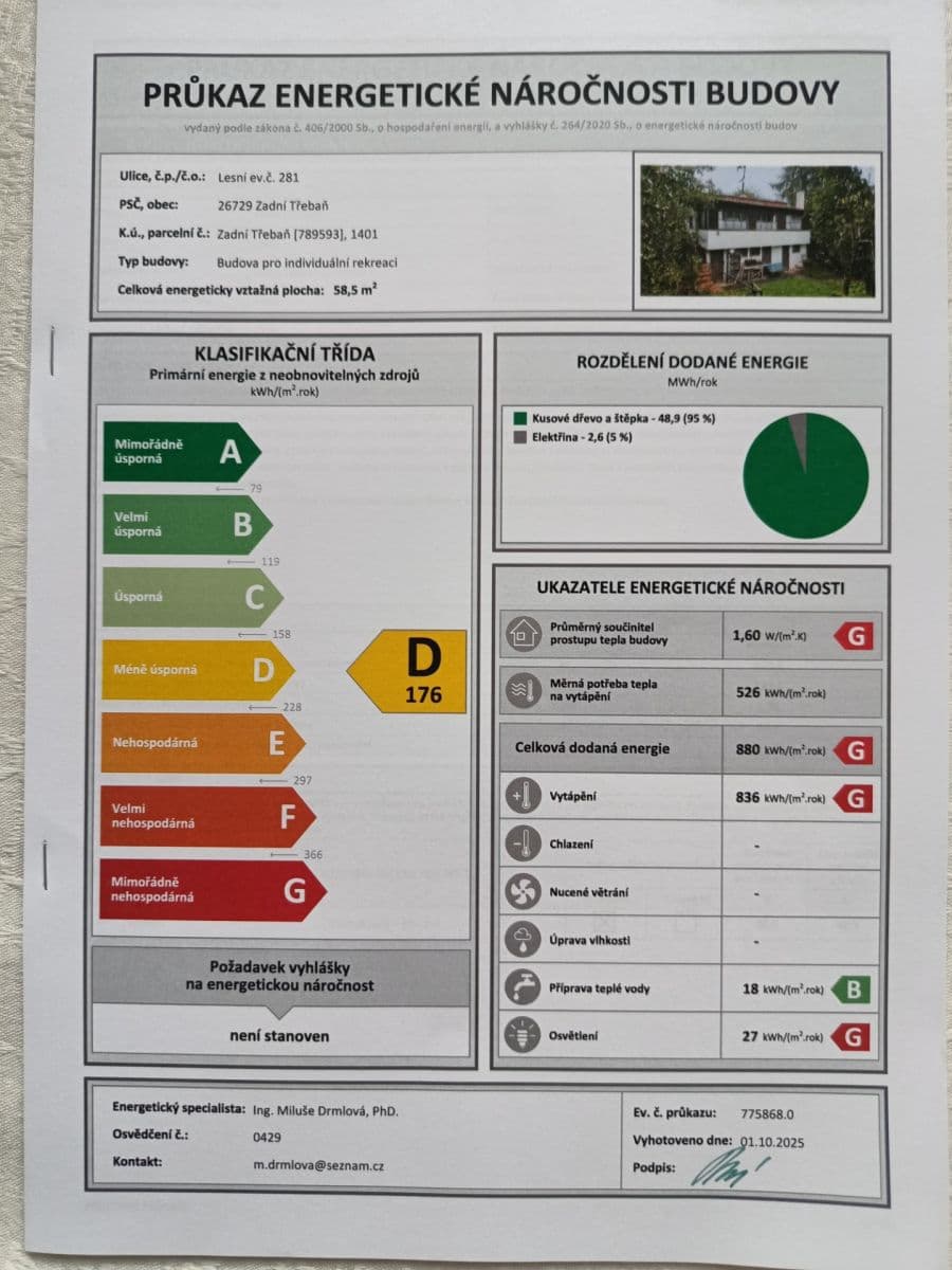Prodej chaty, chalupy 58 m², pozemek 504 m², Lesní, Zadní Třebaň, Středočeský kraj Prodej chaty, chalupy 58 m², pozemek 504 m², Lesní, Zadní Třebaň, Středočeský kraj