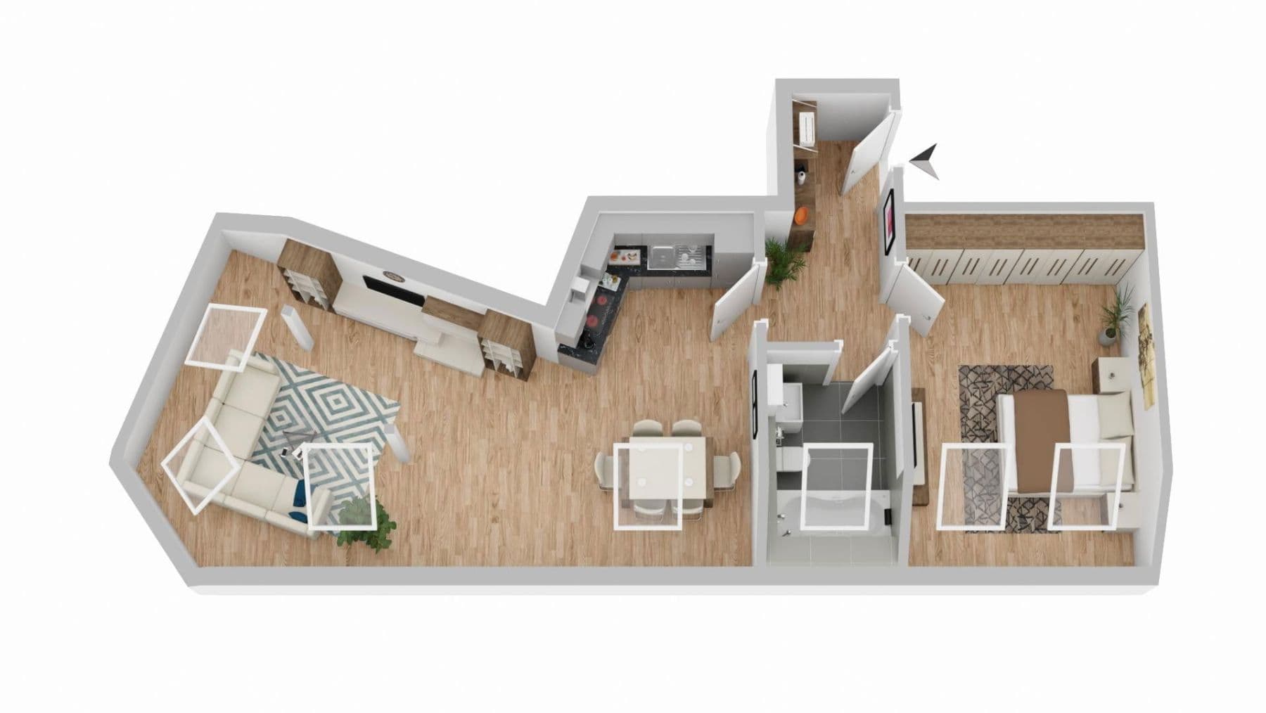 Pronájem bytu 2+1 60 m², Endersstraße, Leipzig, Sasko Pronájem bytu 2+1 60 m², Endersstraße, Leipzig, Sasko