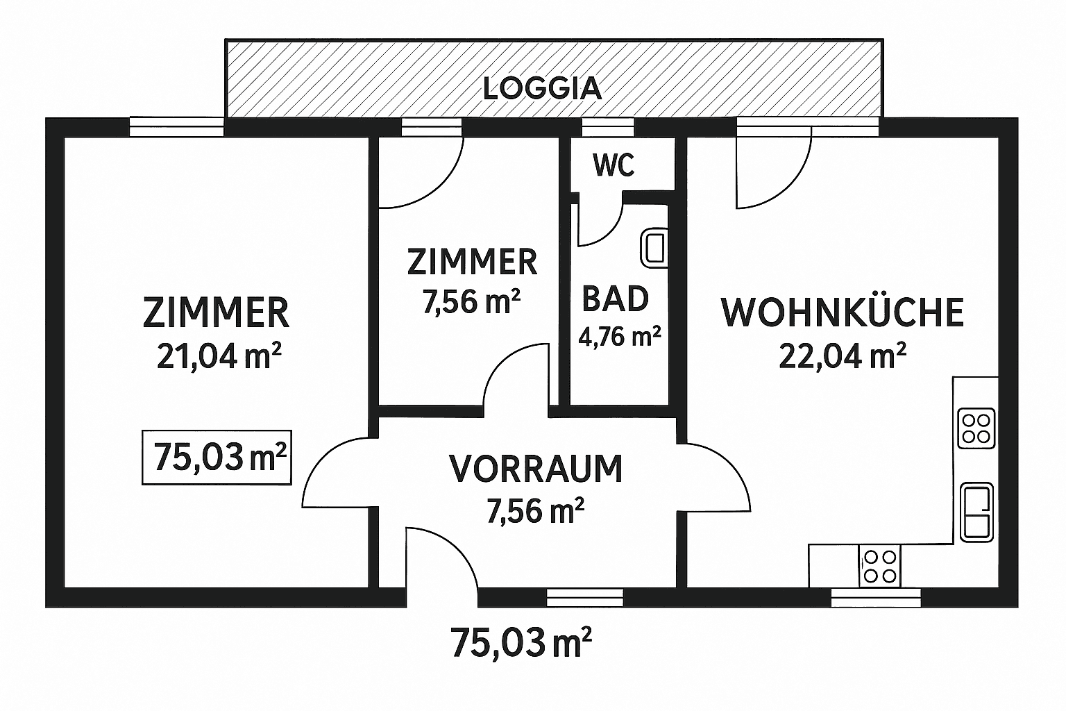 Prodej bytu 3+1 76 m², Otto-Mauer-Gasse 22, Wien, Wien Prodej bytu 3+1 76 m², Otto-Mauer-Gasse 22, Wien, Wien