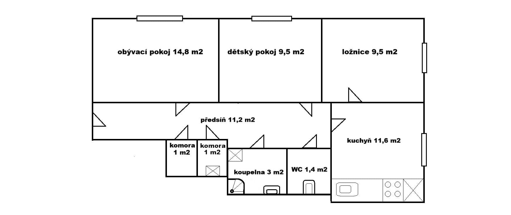 Prodej bytu 3+1 72 m², Kozlerova, Rokycany, Plzeňský kraj Prodej bytu 3+1 72 m², Kozlerova, Rokycany, Plzeňský kraj
