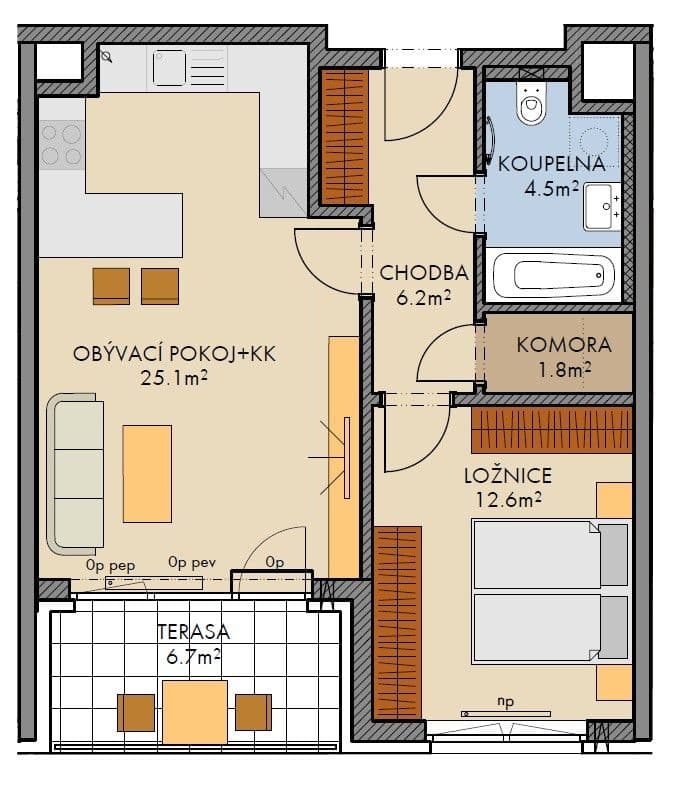 Pronájem bytu 2+kk 60 m², Stočesova, Praha, Praha Pronájem bytu 2+kk 60 m², Stočesova, Praha, Praha