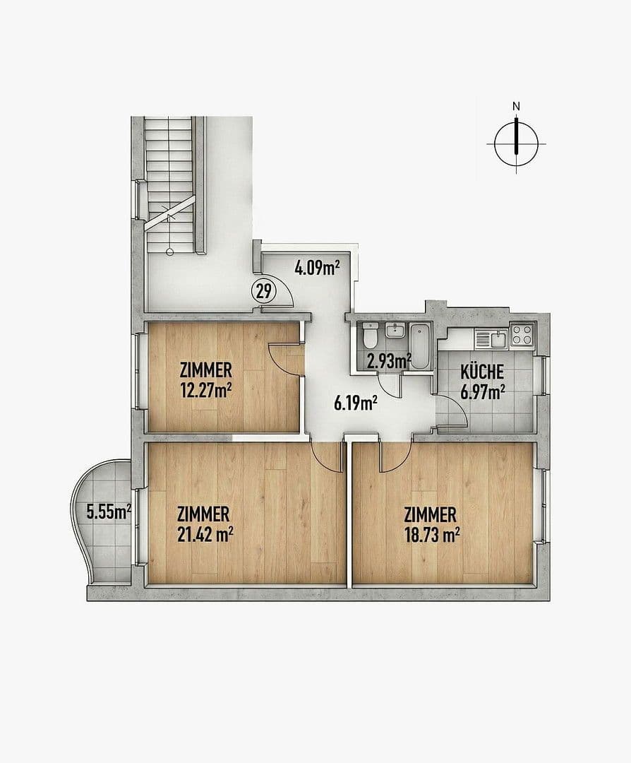 Prodej bytu 3+1 76 m², Richard-Strauß-Straße, München OT Altbogenhausen, Bavorsko Prodej bytu 3+1 76 m², Richard-Strauß-Straße, München OT Altbogenhausen, Bavorsko
