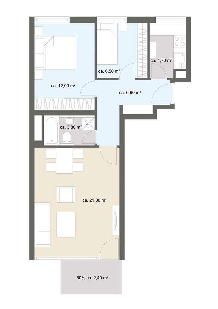 Prodej bytu 3+1 56 m², Offenbacher Landstraße 467, Frankfurt, Hessen Prodej bytu 3+1 56 m², Offenbacher Landstraße 467, Frankfurt, Hessen