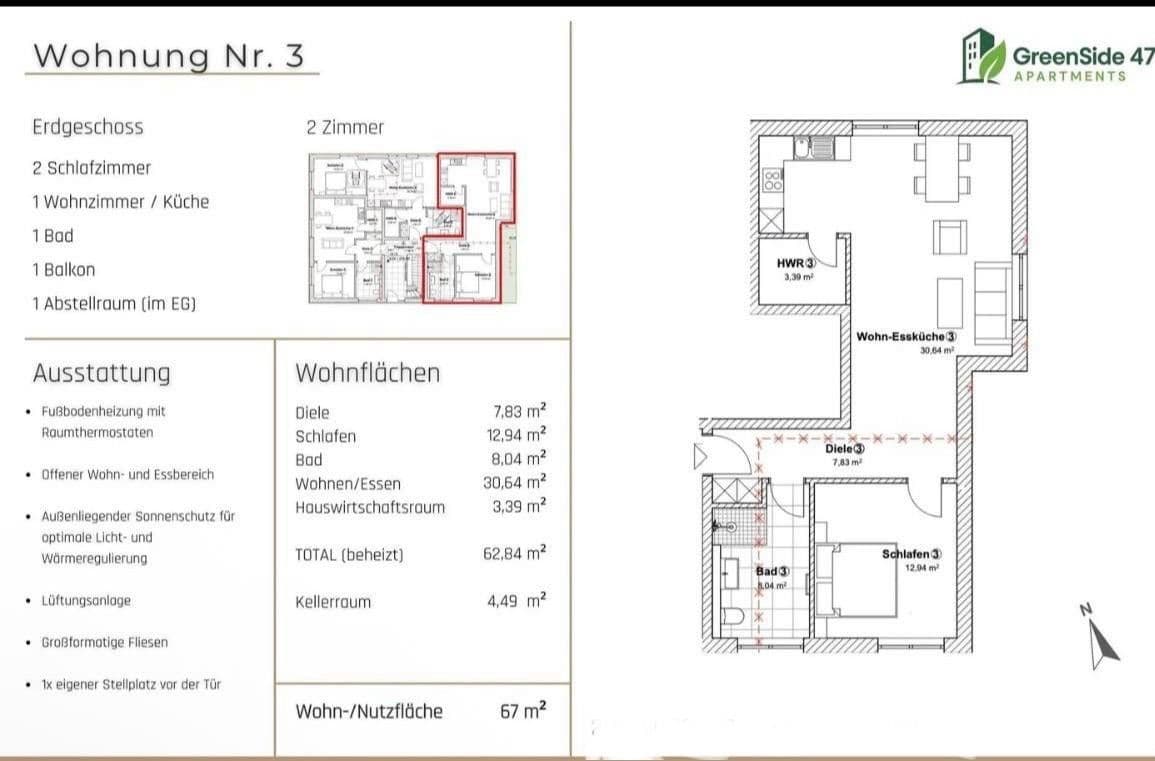 Pronájem bytu 2+1 50 m², Attendorn, Severní Porýní-Vestfálsko Pronájem bytu 2+1 50 m², Attendorn, Severní Porýní-Vestfálsko