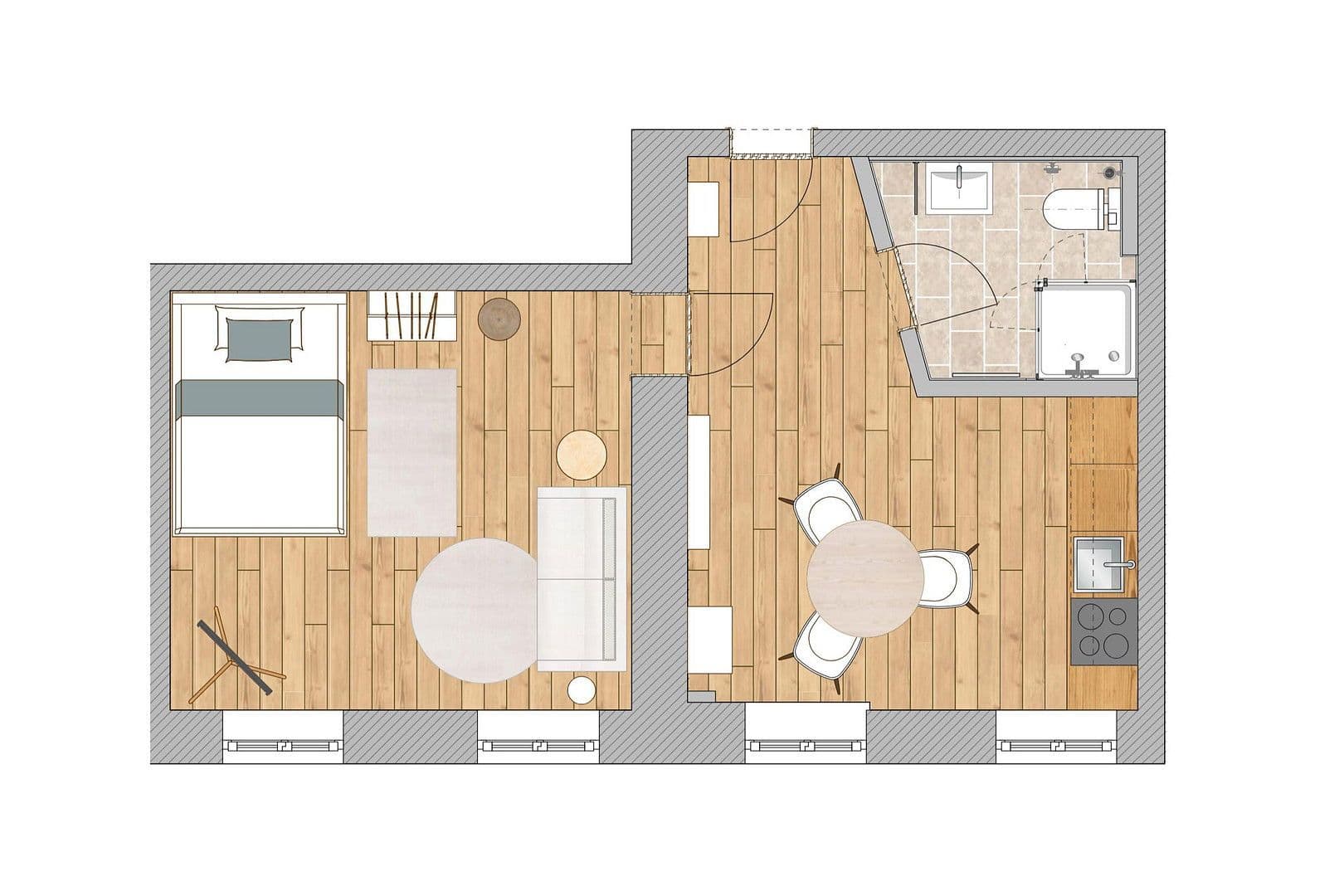 Pronájem bytu 2+1 34 m², Rostock, Mecklenburg-Vorpommern Pronájem bytu 2+1 34 m², Rostock, Mecklenburg-Vorpommern