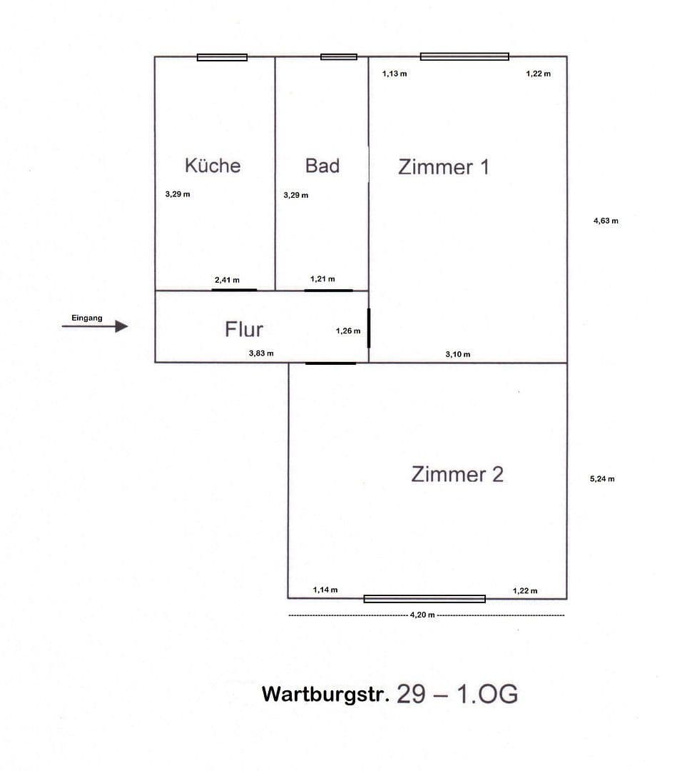 Pronájem bytu 2+1 57 m², Wartburgstraße 29, Berlin, Berlín Pronájem bytu 2+1 57 m², Wartburgstraße 29, Berlin, Berlín