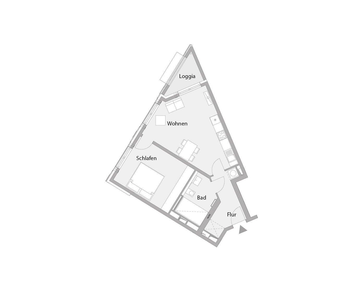 Pronájem bytu 2+1 57 m², Regerstraße 86, München, Bavorsko Pronájem bytu 2+1 57 m², Regerstraße 86, München, Bavorsko