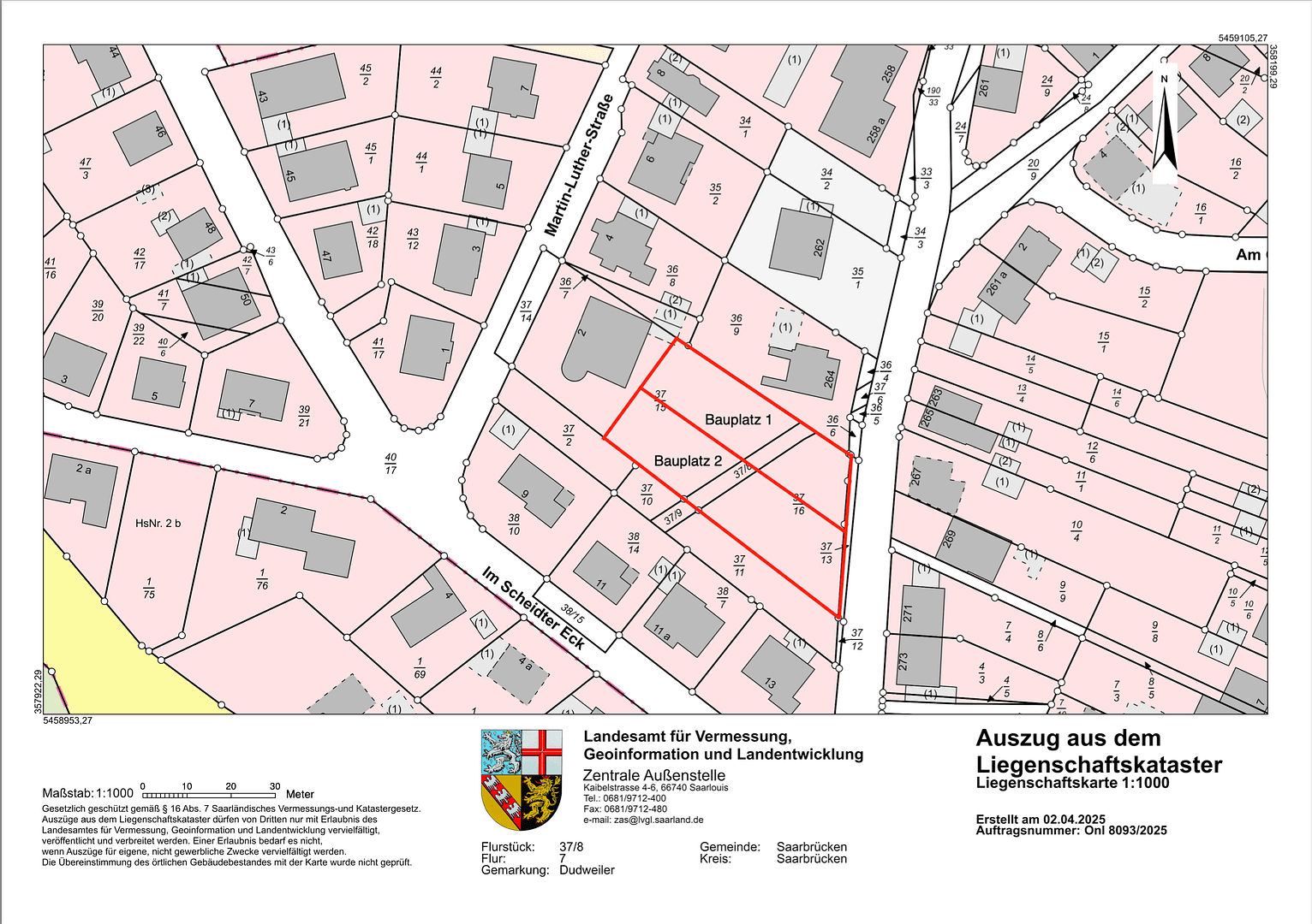 Prodej pozemku 764 m², Scheidter Straße 266, Saarbrücken, Země Sársko Prodej pozemku 764 m², Scheidter Straße 266, Saarbrücken, Země Sársko