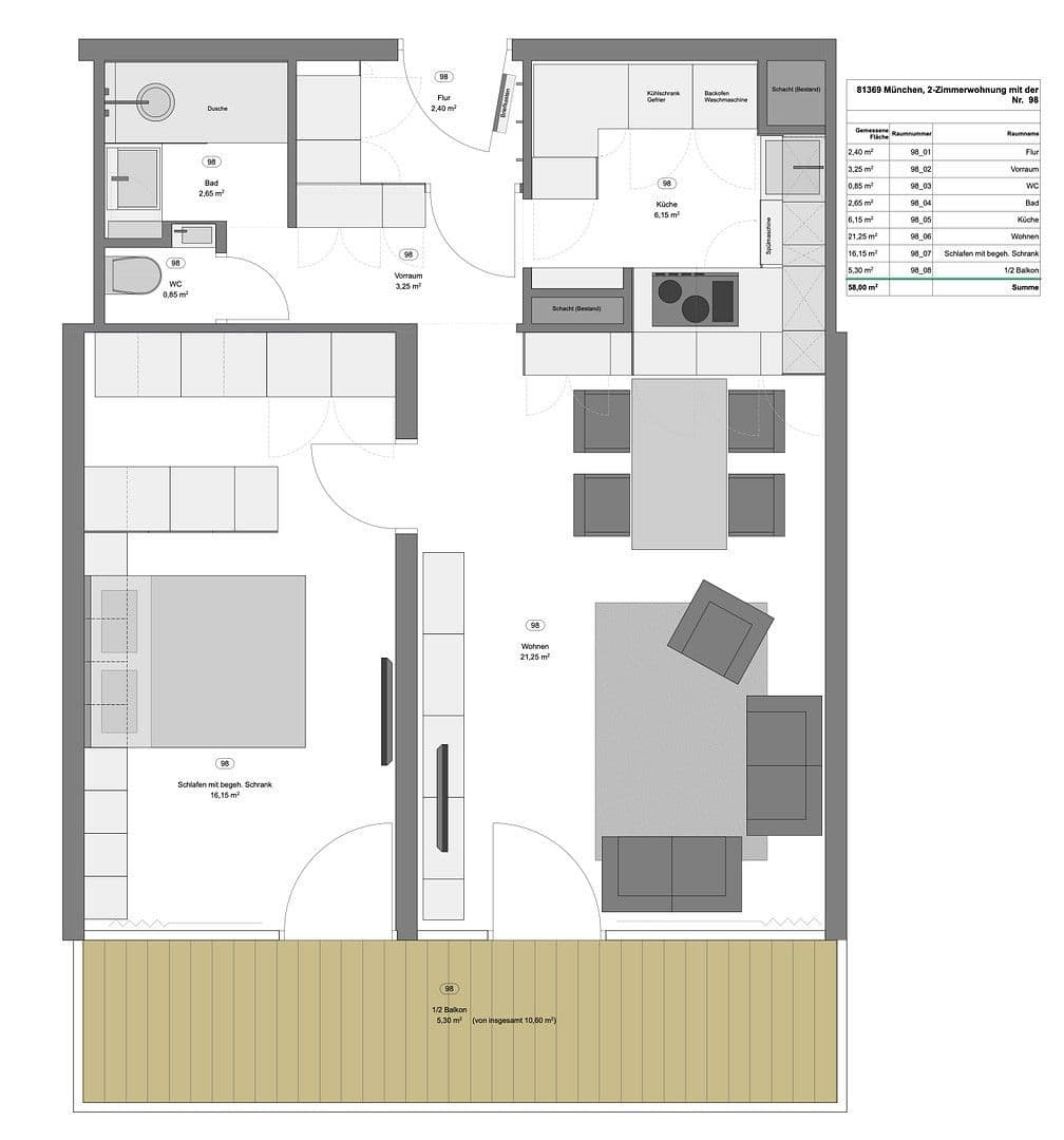 Prodej bytu 2+1 58 m², Johann-Clanze-Straße, München, Bavorsko Prodej bytu 2+1 58 m², Johann-Clanze-Straße, München, Bavorsko