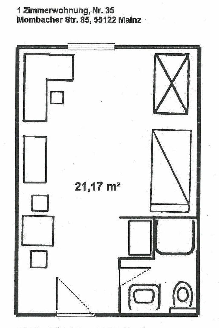 Prodej bytu 1+1 22 m², Mombacher Straße 85, Mainz, Porýní-Falc Prodej bytu 1+1 22 m², Mombacher Straße 85, Mainz, Porýní-Falc