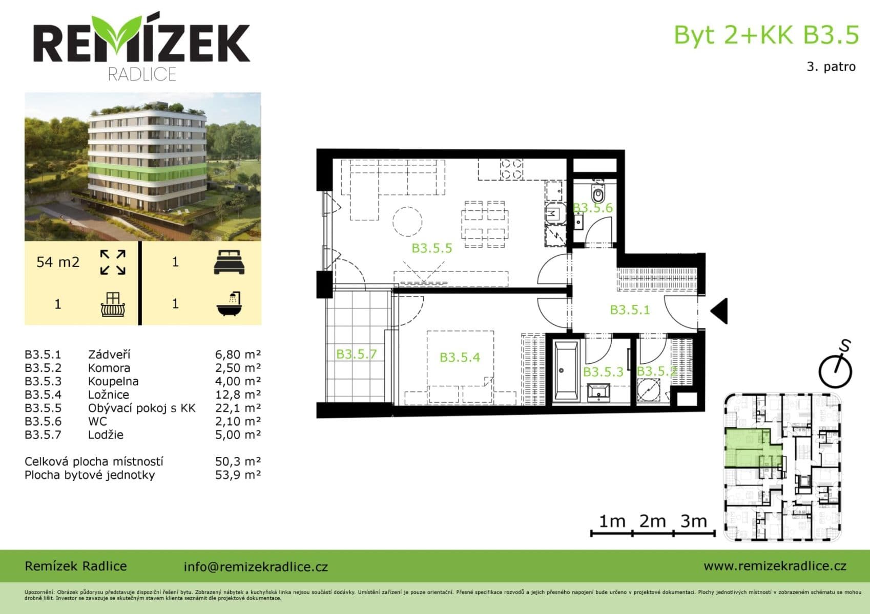 Pronájem bytu 2+kk 59 m², U Komína, Praha, Praha Pronájem bytu 2+kk 59 m², U Komína, Praha, Praha