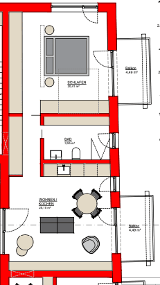 Pronájem bytu 2+1 51 m², Fischergasse 3, Eggenfelden, Bavorsko Pronájem bytu 2+1 51 m², Fischergasse 3, Eggenfelden, Bavorsko