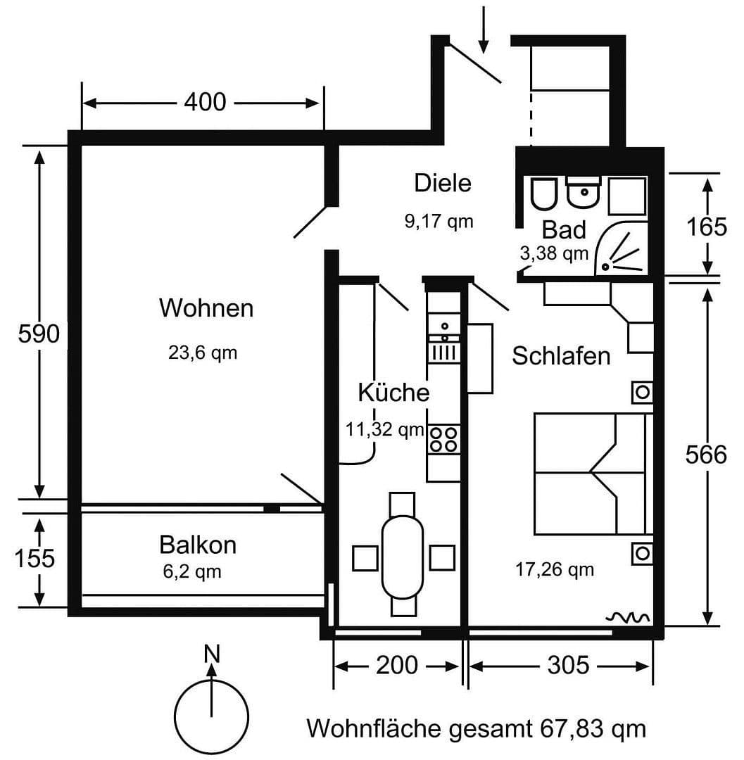 Prodej bytu 2+1 68 m², Angerburger Allee, Berlin, Berlín Prodej bytu 2+1 68 m², Angerburger Allee, Berlin, Berlín