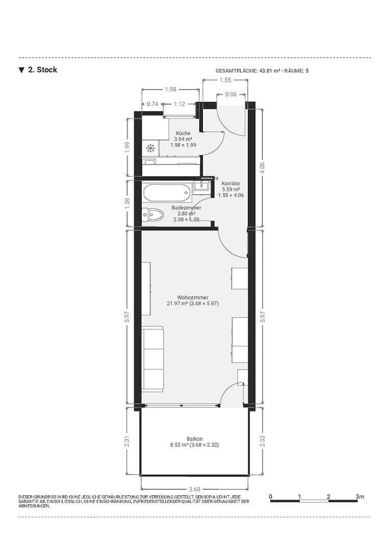 Prodej bytu 1+1 43 m², Brandenburgerstr. 31, Konstanz, Bádensko-Württembersko Prodej bytu 1+1 43 m², Brandenburgerstr. 31, Konstanz, Bádensko-Württembersko