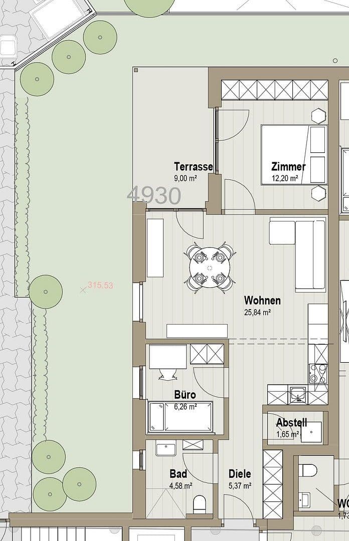 Prodej bytu 2+kk 61 m², Beckentalweg 4, Affalterbach, Bádensko-Württembersko Prodej bytu 2+kk 61 m², Beckentalweg 4, Affalterbach, Bádensko-Württembersko