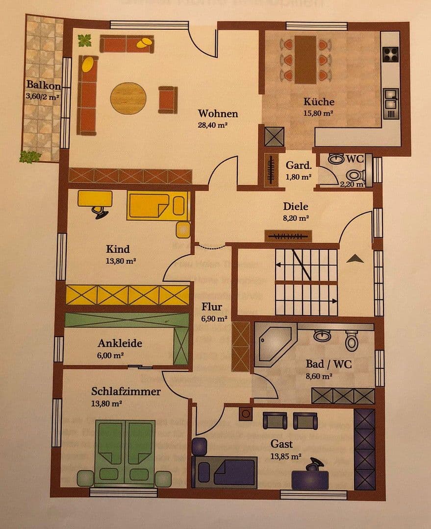 Pronájem bytu 4+1 121 m², Unterhaching, Bavorsko Pronájem bytu 4+1 121 m², Unterhaching, Bavorsko