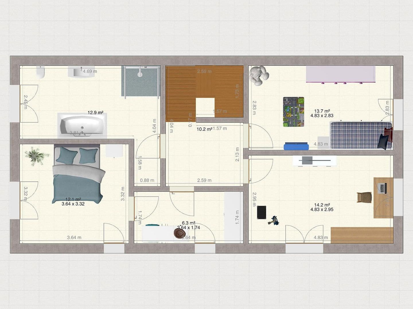 Pronájem domu 135 m², pozemek 400 m², Petzkofen 36, Aufhausen, Bavorsko Pronájem domu 135 m², pozemek 400 m², Petzkofen 36, Aufhausen, Bavorsko
