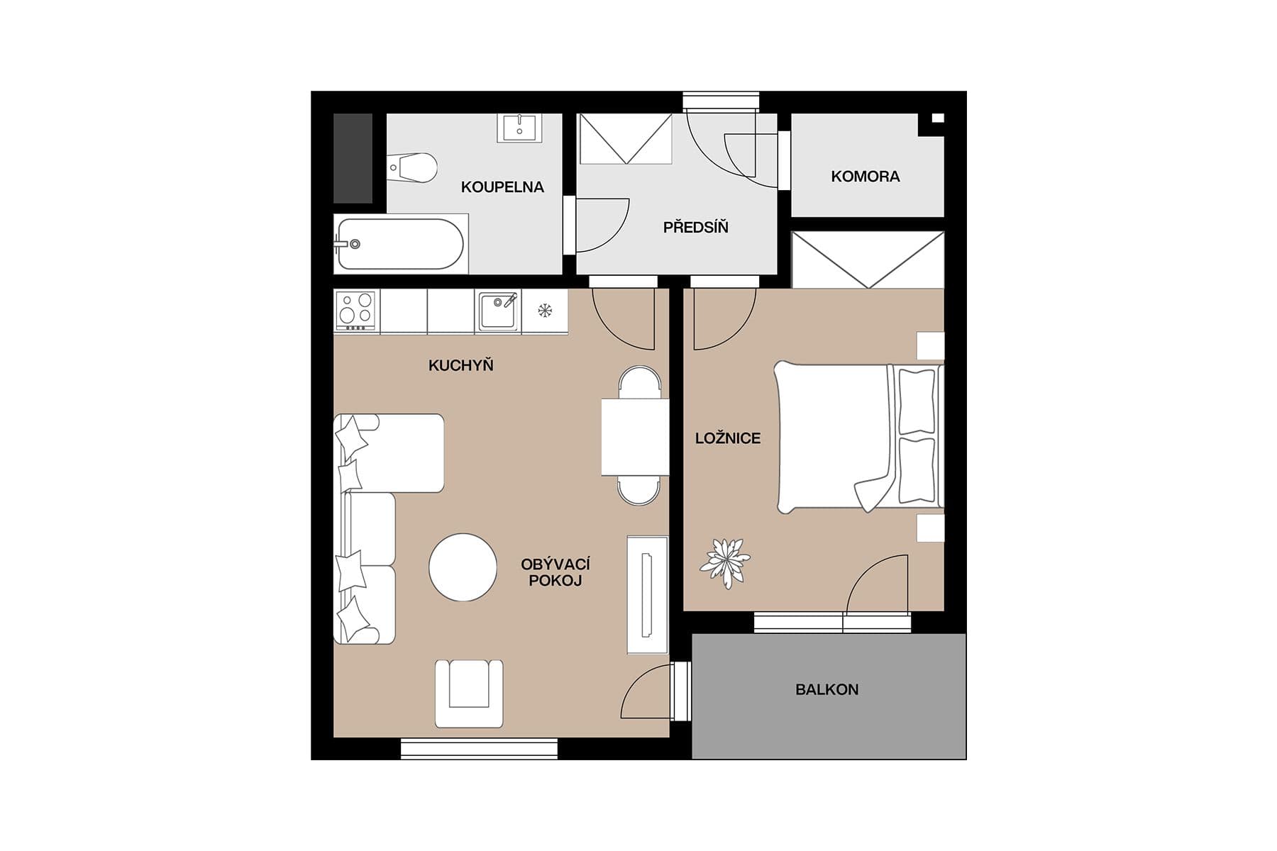 Prodej bytu 2+kk 48 m², Oty Bubeníčka, Praha, Praha Prodej bytu 2+kk 48 m², Oty Bubeníčka, Praha, Praha