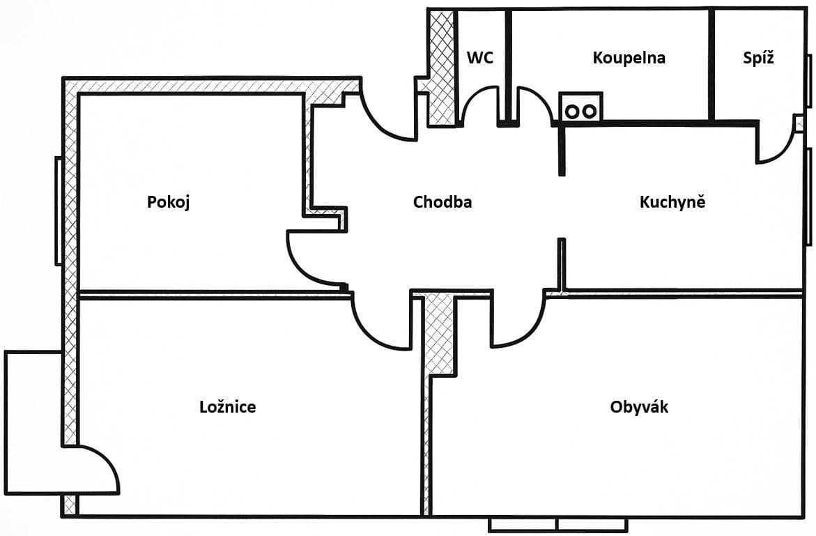 Pronájem bytu 3+1 78 m², Karlov, Velké Meziříčí, Kraj Vysočina Pronájem bytu 3+1 78 m², Karlov, Velké Meziříčí, Kraj Vysočina