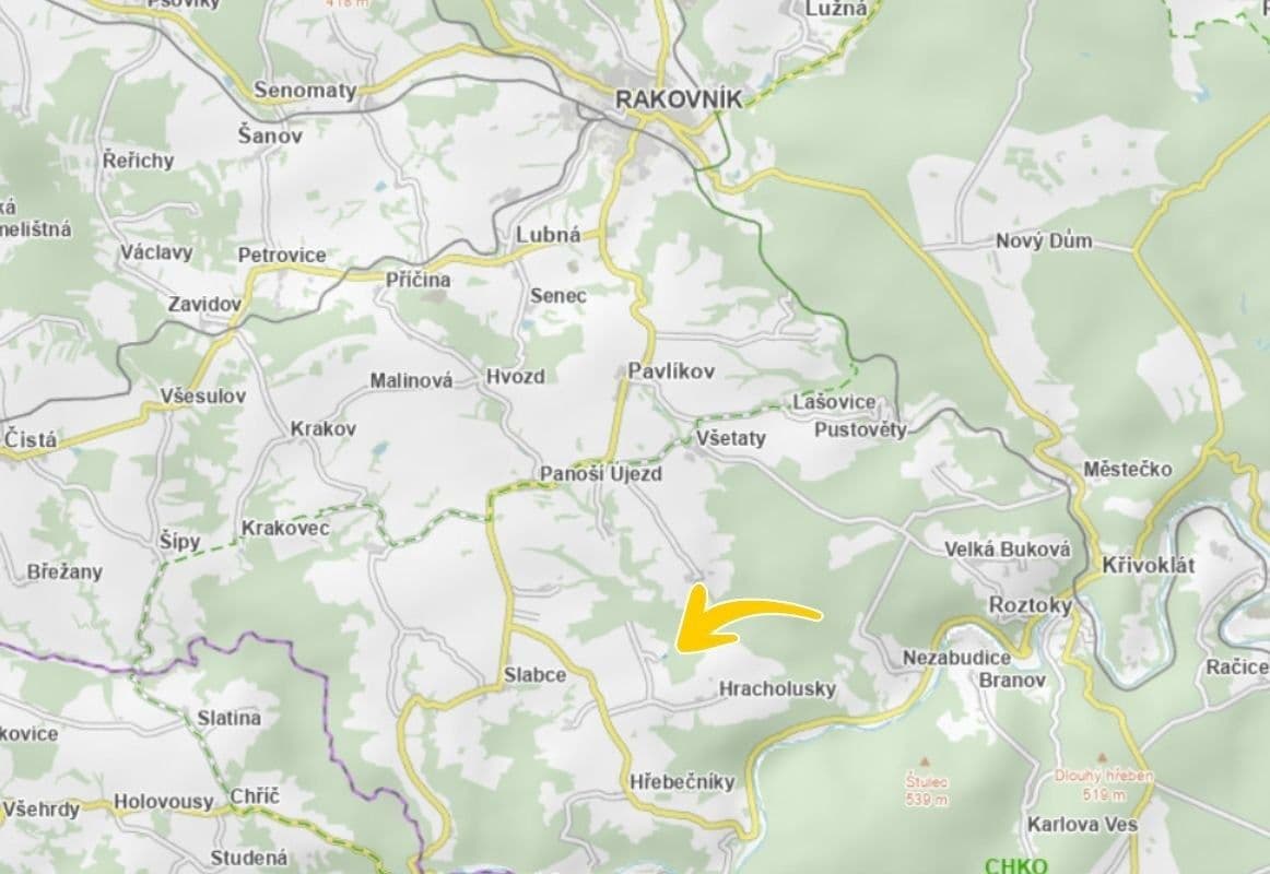 Prodej pozemku 2.774 m², Hřebečníky, Středočeský kraj Prodej pozemku 2.774 m², Hřebečníky, Středočeský kraj
