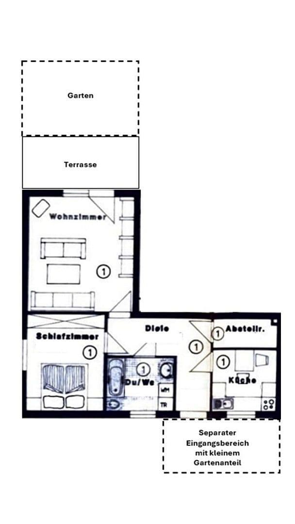 Pronájem bytu 2+1 70 m², Bremen, Bremen Pronájem bytu 2+1 70 m², Bremen, Bremen