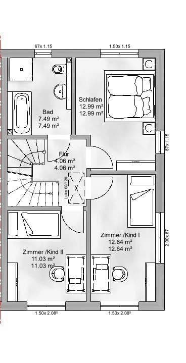 Prodej domu 127 m², pozemek 232 m², Hintergasse / Am Martinsberg, Siefersheim, Porýní-Falc Prodej domu 127 m², pozemek 232 m², Hintergasse / Am Martinsberg, Siefersheim, Porýní-Falc