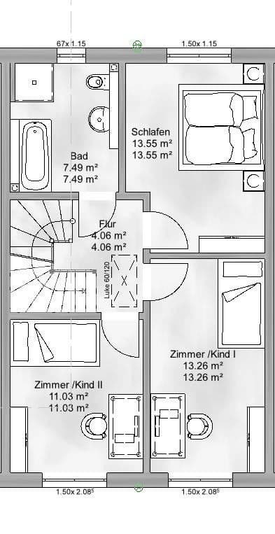 Prodej domu 130 m², pozemek 126 m², Hintergasse / Am Martinsberg, Siefersheim, Porýní-Falc Prodej domu 130 m², pozemek 126 m², Hintergasse / Am Martinsberg, Siefersheim, Porýní-Falc