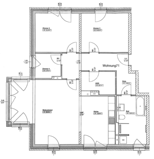 Prodej bytu 3+kk 104 m², Neuruppin, Braniborsko Prodej bytu 3+kk 104 m², Neuruppin, Braniborsko