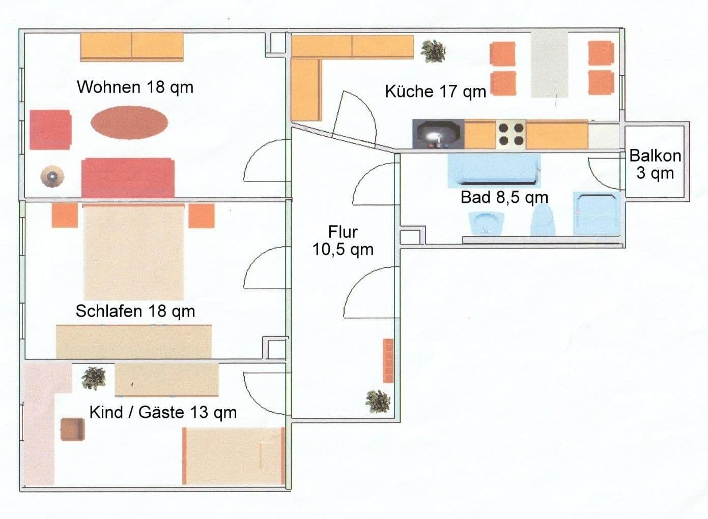 Pronájem bytu 3+1 87 m², August-Knauer-Str. 1, Leipzig, Sasko Pronájem bytu 3+1 87 m², August-Knauer-Str. 1, Leipzig, Sasko