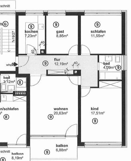 Pronájem bytu 4+1 91 m², Haydnstr. 6, Germering, Bavorsko Pronájem bytu 4+1 91 m², Haydnstr. 6, Germering, Bavorsko