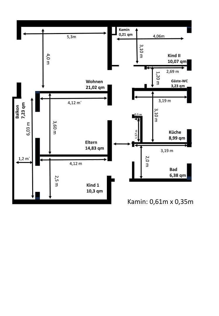 Pronájem bytu 4+1 84 m², Paderborn, Severní Porýní-Vestfálsko Pronájem bytu 4+1 84 m², Paderborn, Severní Porýní-Vestfálsko