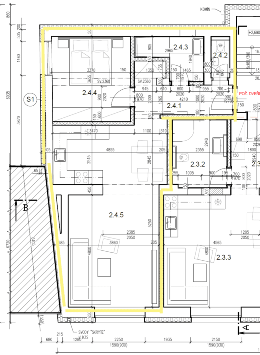 Pronájem bytu 2+kk 58 m², Hradišťská, Staré Město, Zlínský kraj Pronájem bytu 2+kk 58 m², Hradišťská, Staré Město, Zlínský kraj
