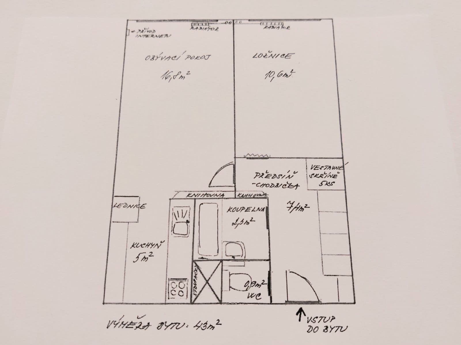 Pronájem bytu 2+kk 43 m², Švehlova, Praha, Praha Pronájem bytu 2+kk 43 m², Švehlova, Praha, Praha