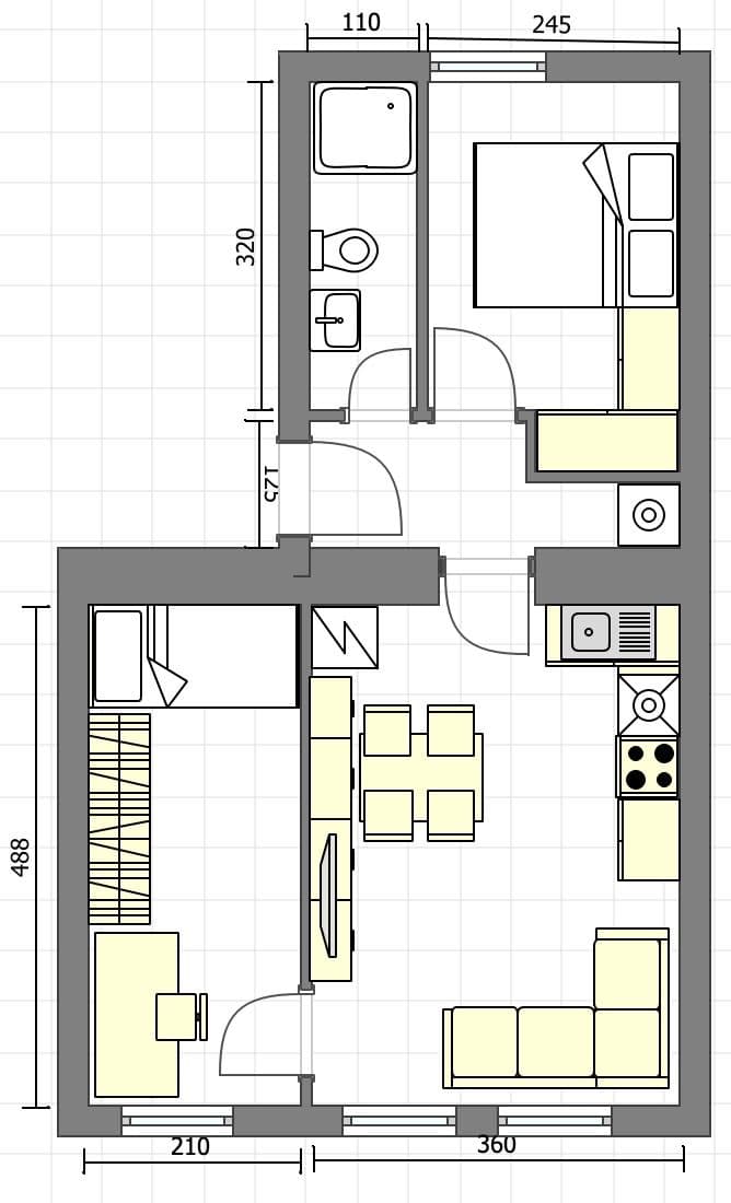 Pronájem bytu 3+kk 47 m², Rokycanova, Praha, Praha Pronájem bytu 3+kk 47 m², Rokycanova, Praha, Praha