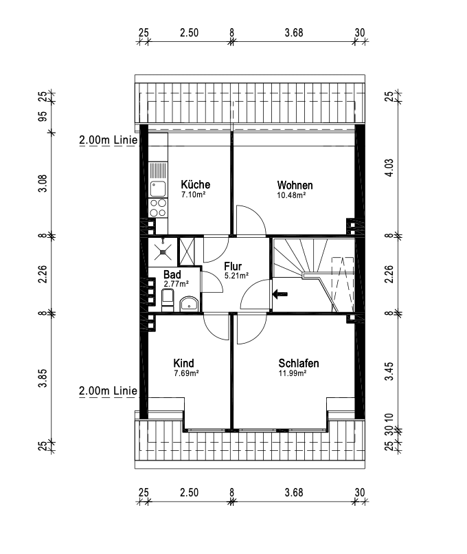 Pronájem bytu 3+1 46 m², Bremen, Bremen Pronájem bytu 3+1 46 m², Bremen, Bremen