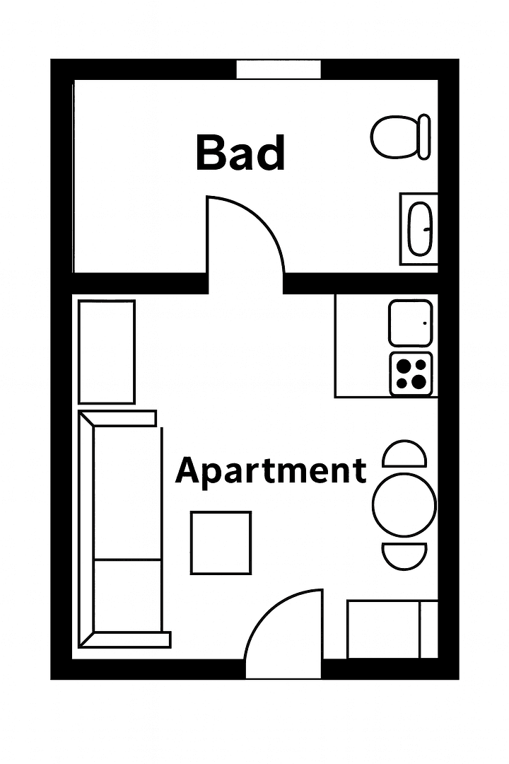Pronájem bytu 1+1 17 m², Darmstadt, Hessen Pronájem bytu 1+1 17 m², Darmstadt, Hessen