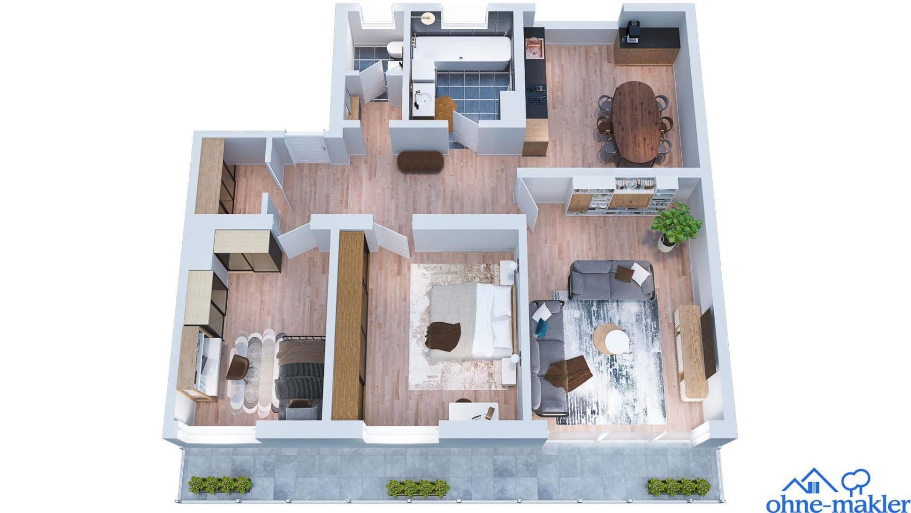 Pronájem bytu 3+1 100 m², Rodalben, Porýní-Falc Pronájem bytu 3+1 100 m², Rodalben, Porýní-Falc