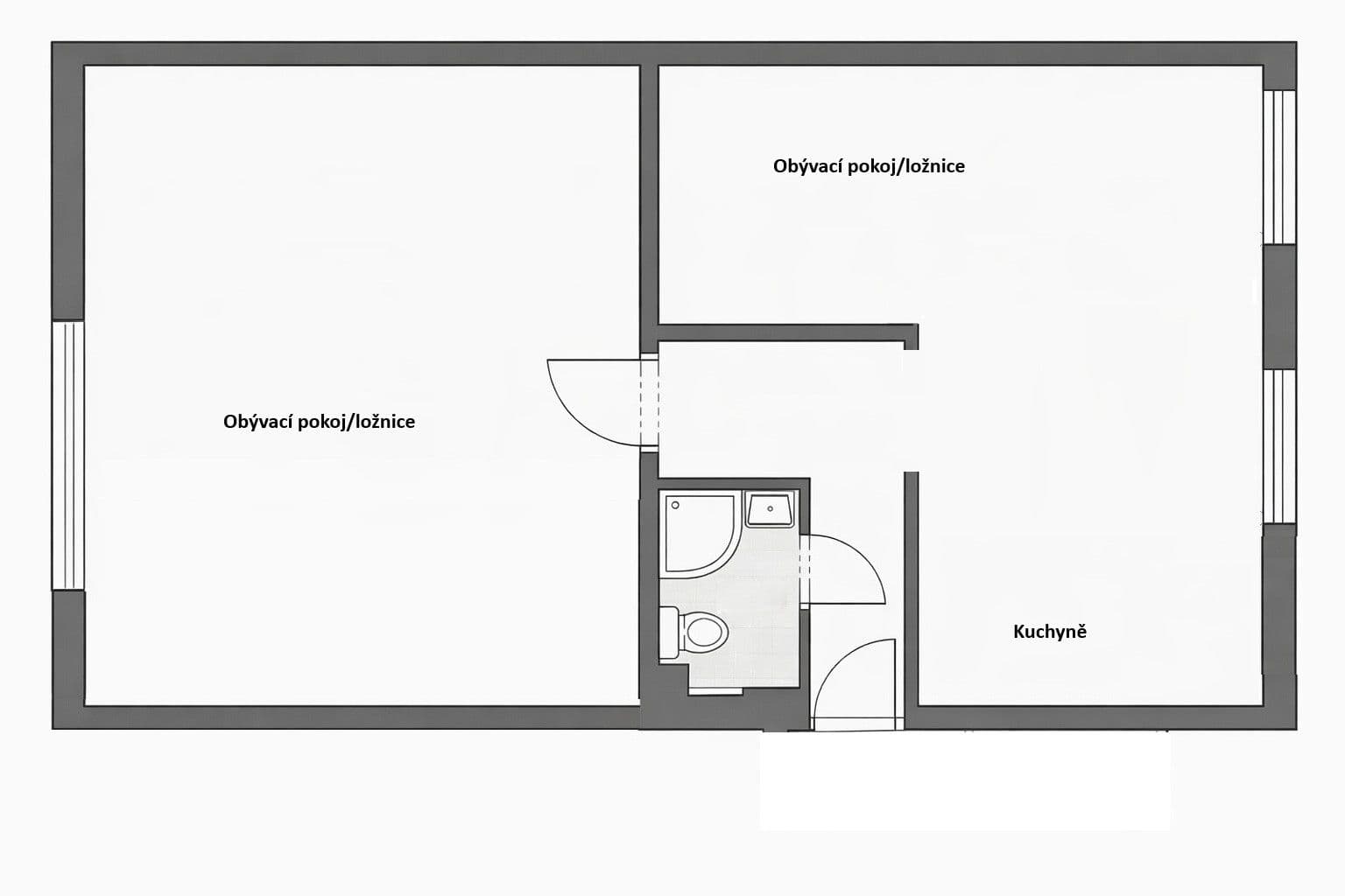 Pronájem bytu 2+kk 49 m², Renneská třída, Brno, Jihomoravský kraj Pronájem bytu 2+kk 49 m², Renneská třída, Brno, Jihomoravský kraj
